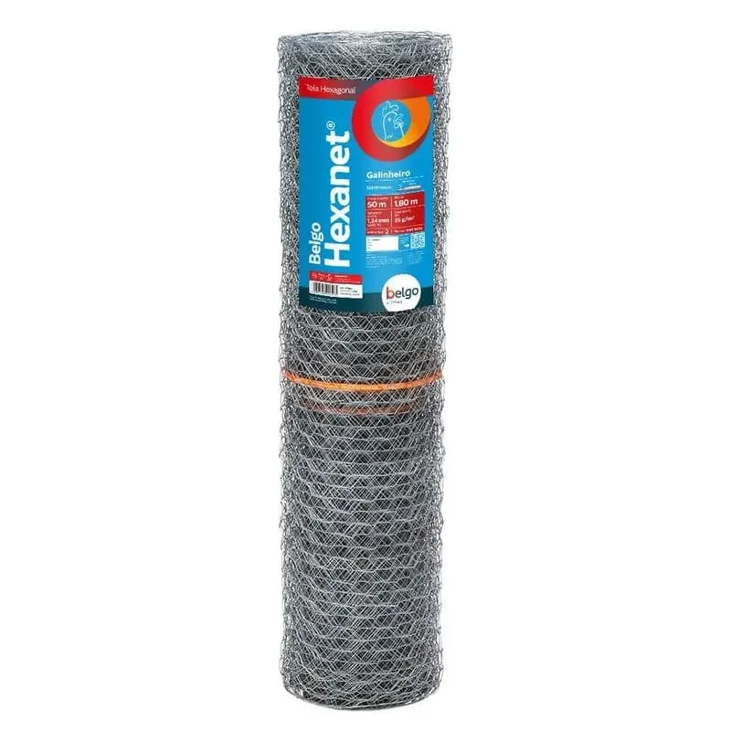 Tela Belgo Hexanet 2x18 1,50 x 50m Galinheiro