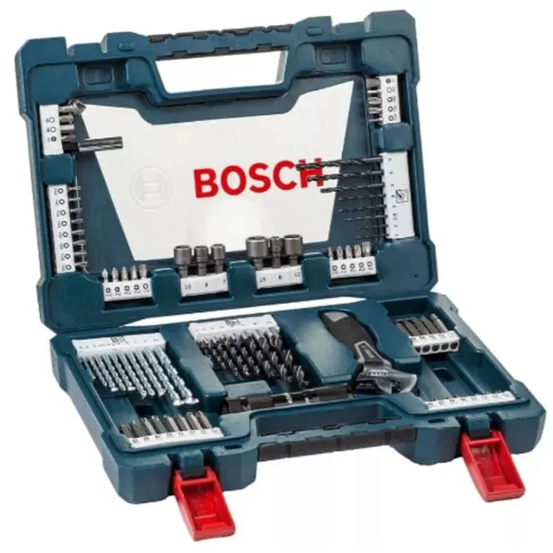 Kit de Bits e Brocas em Titânio V-Line 83 Peças Bosch
