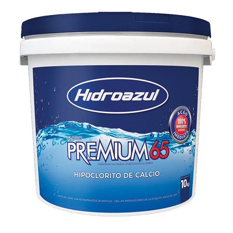 Cloro Hipoclorito de Cálcio 65% 10kg Hidroazul