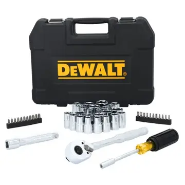 Jogo de Ferramentas Mecânicas 1/2" com 49 Peças e Maleta Dewalt