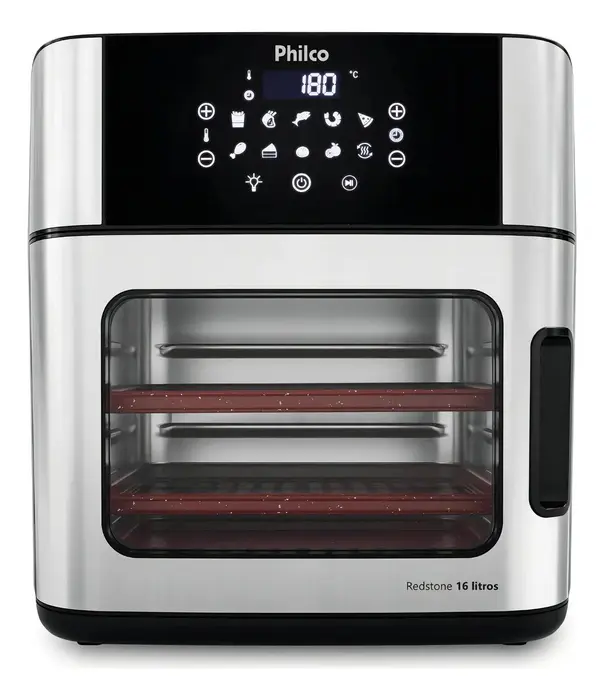 Fritadeira Air Fryer Philco PAF16A 4 Em 1 Painel Digital 16l Preto