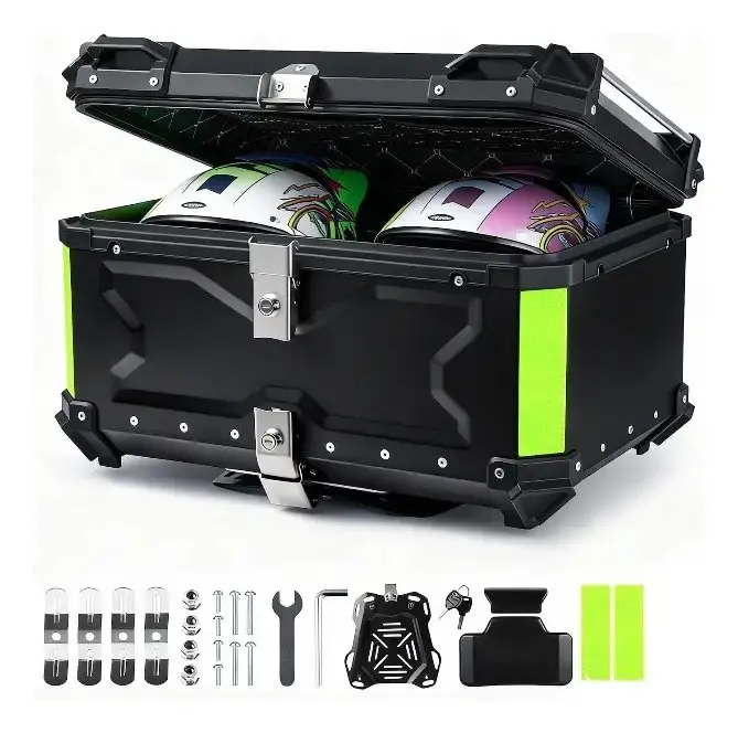 Flybygo Baú Bauleto 65 Litros Alumínio Base Universal para Motos