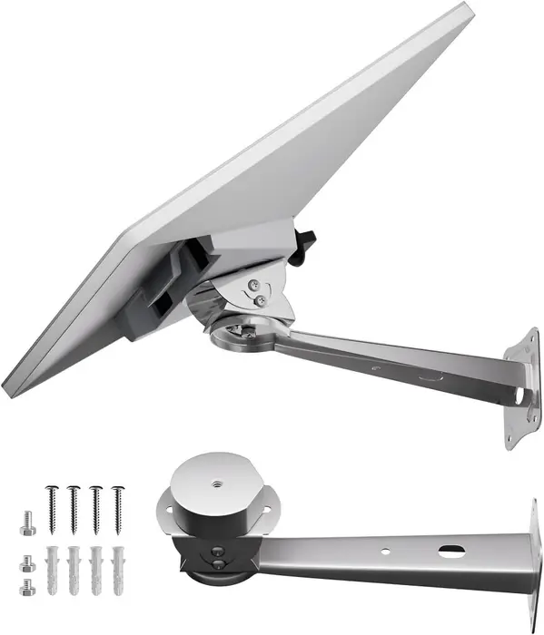 Suporte de Mastro para Antena Starlink Mini - Aço Resistente para Fixação em Parede ou Telhado
