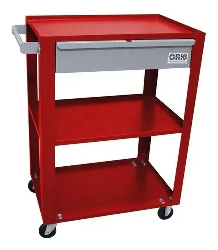 Carrinho Mecânico Aberto ORK 60x40cm com 1 Gaveta e Rodas