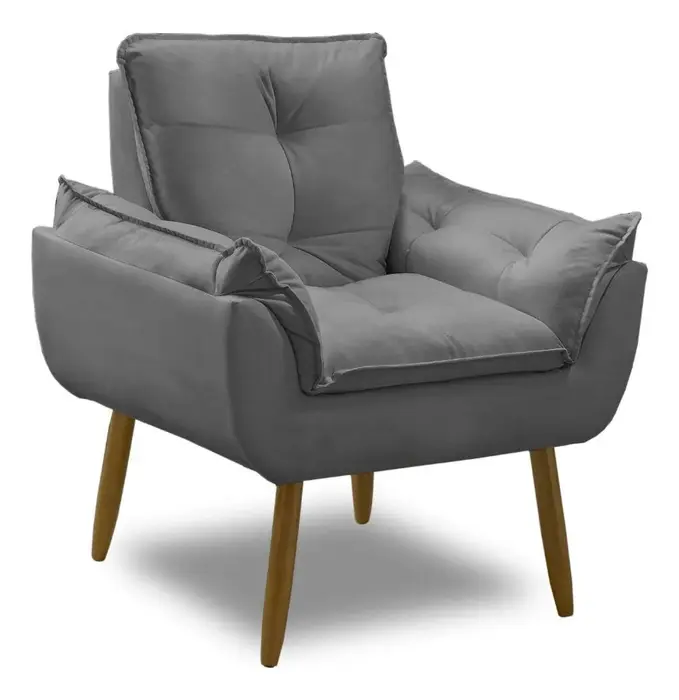 Poltrona Decorativa Opala Suede Arapongas - Luxo e Conforto