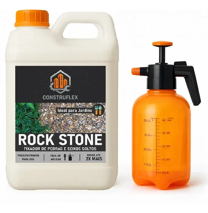 Fixador para Pedras e Seixos ROCK STONE 5L com Borrifador 2L
