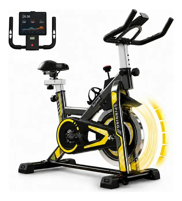 Bicicleta Spinning Romantic Crown Preto - Roda de Inércia 10kg