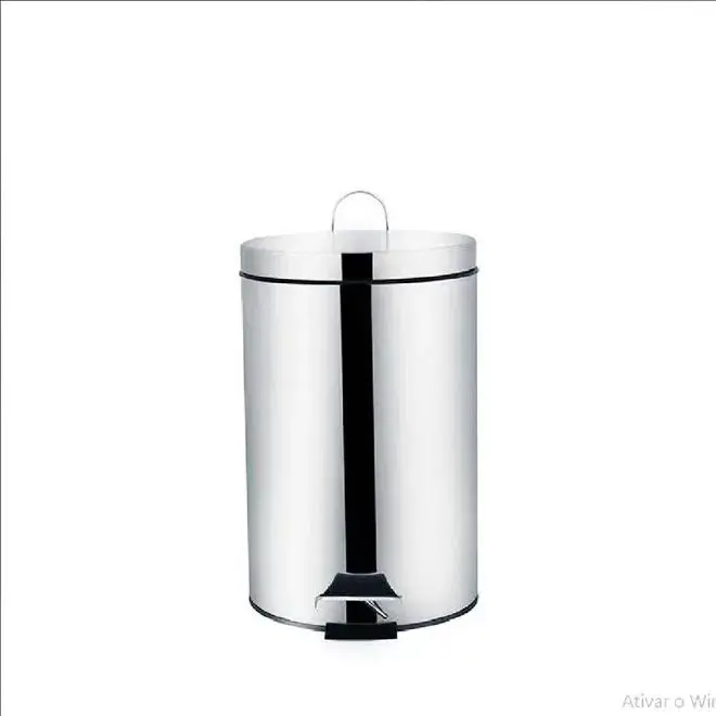 Lixeira inox pedal Ágata 12L - MOR