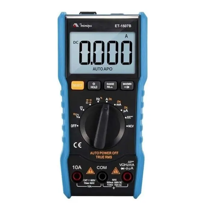 Multimetro Digital CAT III-600V ET1507B Minipa