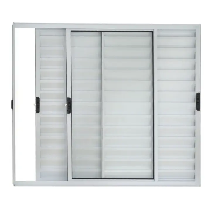 Veneziana 3 Folhas sem Grade Alumínio Branco Standard Proex