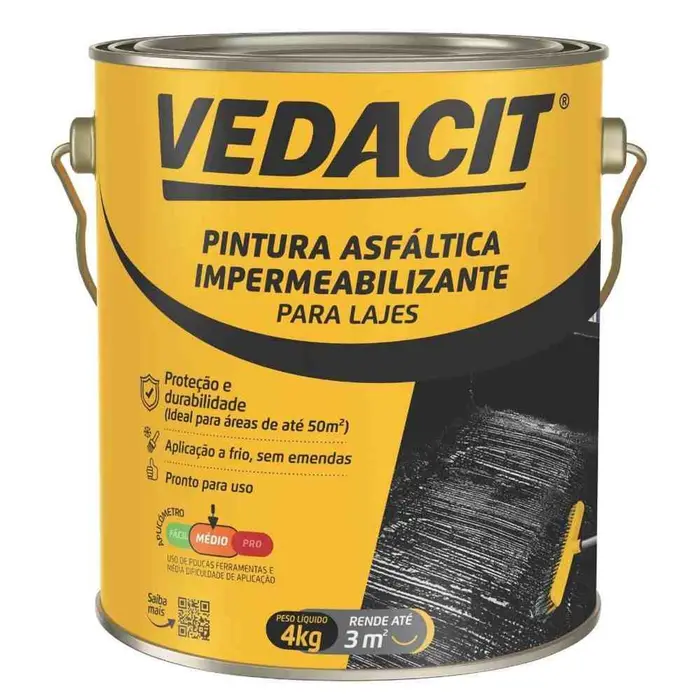 Pintura Asfáltica Impermeabilizante para Lajes Vedacit