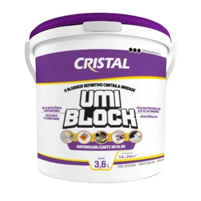 Impermeabilizante Umi Block 3,6L Cristal Drylevis