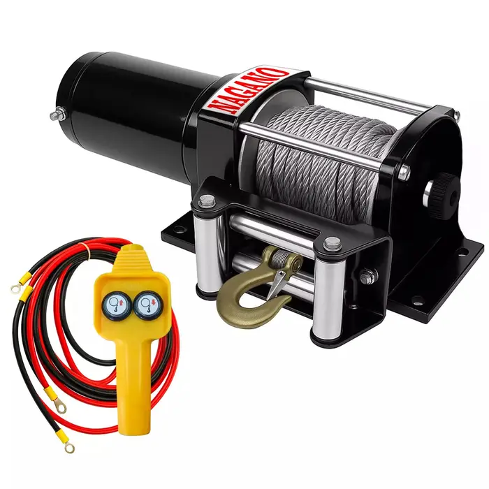 Guincho Elétrico 3000LB 1360 KG 12v para Quadriciclo Jipe Troller