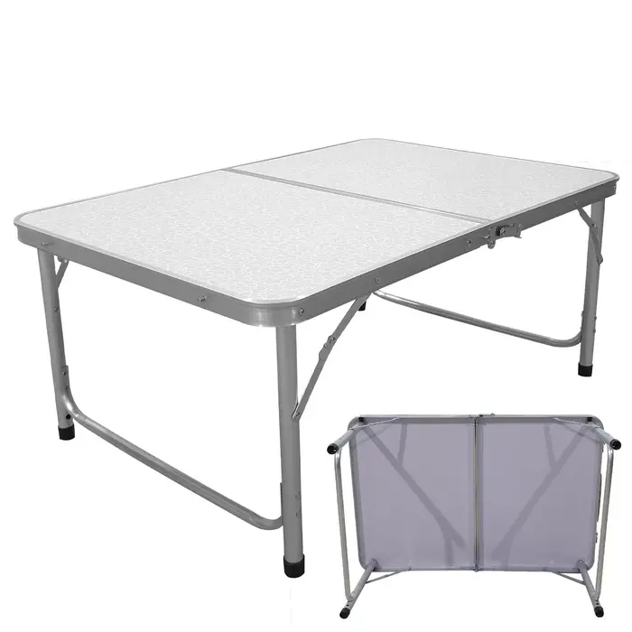 Mesa Dobrável Portátil Vira Maleta 90cm Camping Praia