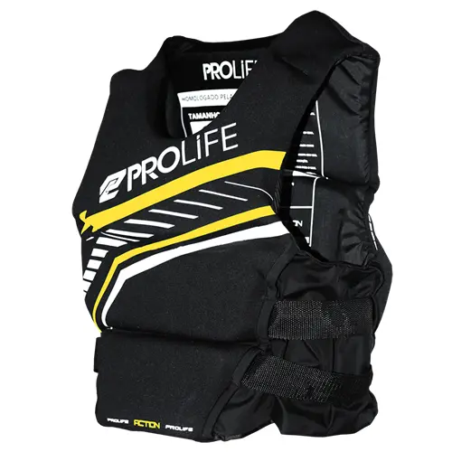Colete Neoprene/Nylon Action Prolife – Preto/Amarelo – G