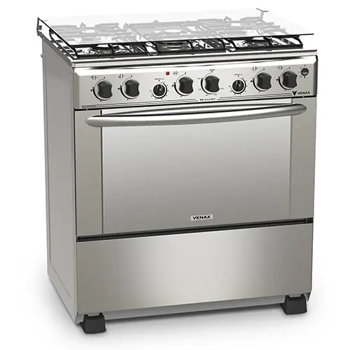 Fogão a Gás Gaudi Prisma 5 Bocas GLP Inox Lateral Cinza – 7478