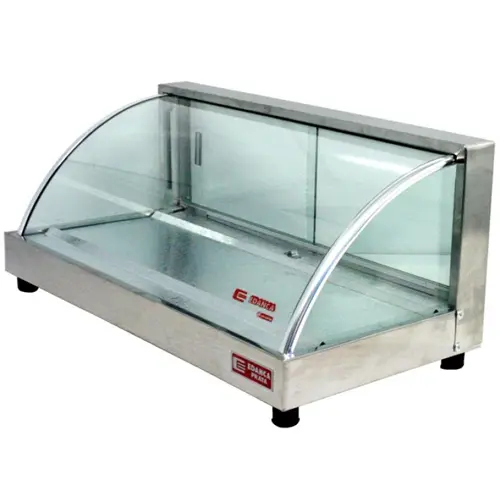 Estufa Vitrine Curva Simples com Gelo – Linha Prata VCP61