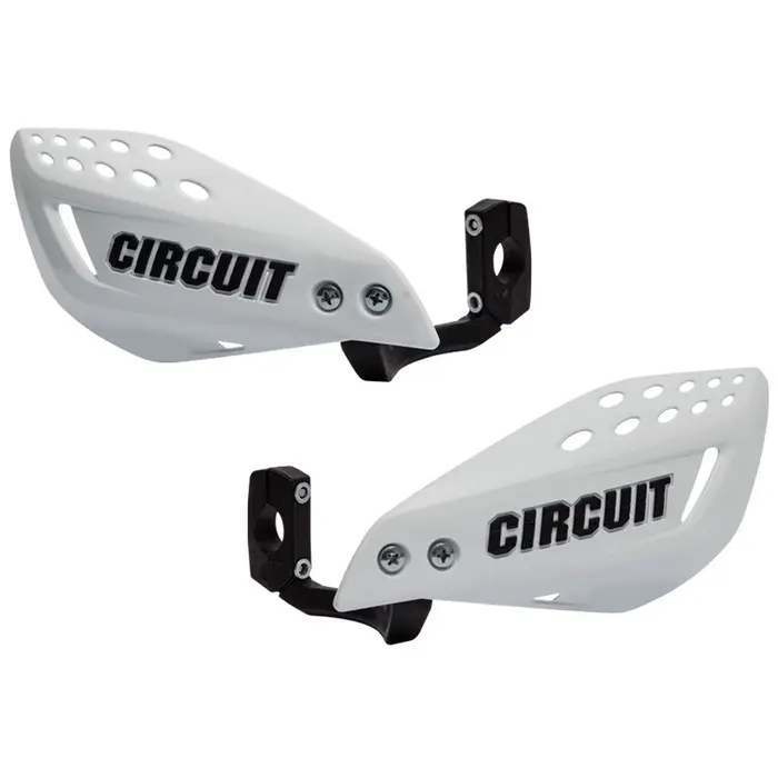 Protetor de Mão Vector com Haste Injetada Branco para Motos CIRCUIT EQUIPMENT-PM061-221