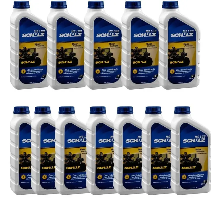Kit 12 Frascos de Óleo para Compressor Pistão 1 Litro SCHULZ-K8677