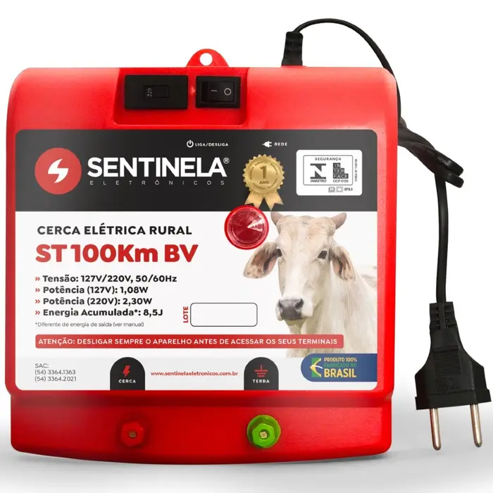Eletrificador de Cerca ST100KM 8,5J Bivolt SENTINELA-3000