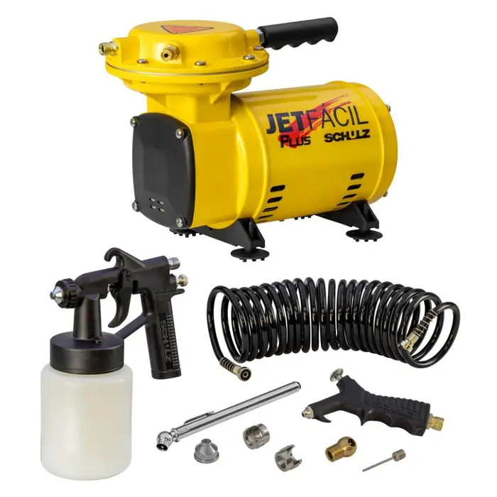 Motocompressor de Ar Direto Jet Fácil Plus 0,33HP com 9 Acessórios Schulz