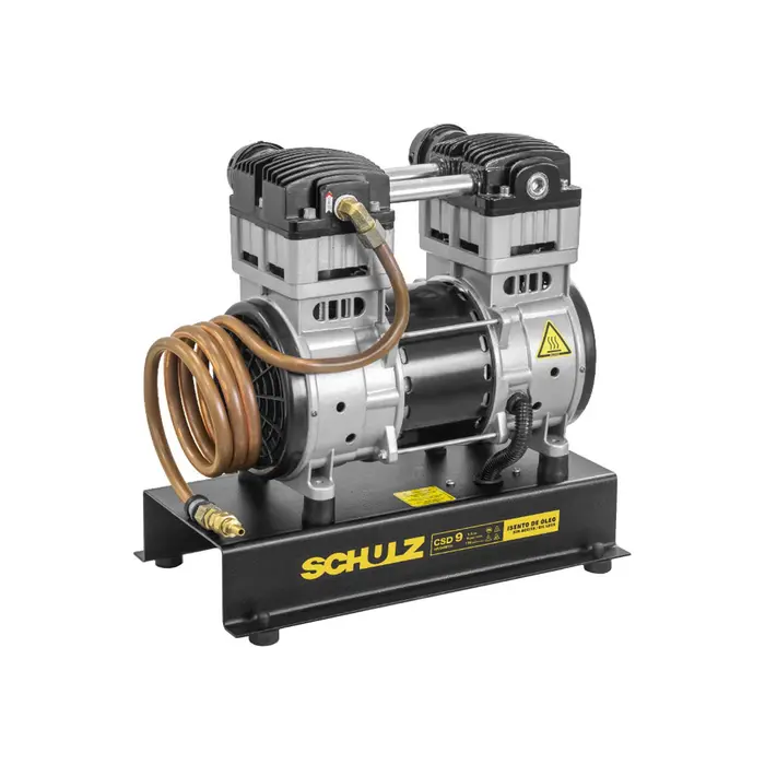Compressor de Ar Direto 1,5HP 220V Schulz CSD 9 AD Isento de Óleo com Base Profissional
