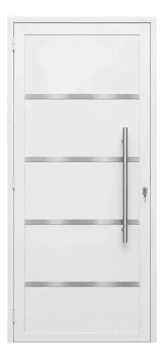 Porta Lambril C/puxador Frisada 2,10 X 0,90 Branco Direita