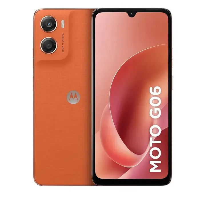 Smartphone Motorola Moto G06 - 256gb 12gb (4gb Ram + 8gb Ram Boost) E Camera 50mp Com Ai Bateria De 5200 Mah Tela 6.9 - Laranja
