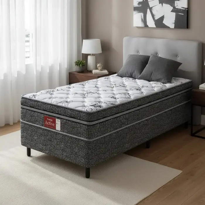 Cama Box Conjugada Probel Espuma D28 Ortopédico Solteiro