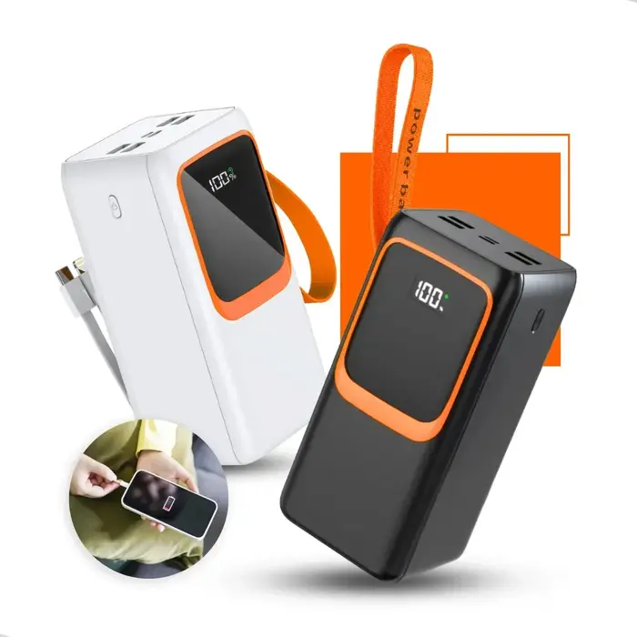 carregador Power Bank Turbo Portátil 50.000mah Turbo 22.5w Premium Universal Rápida Carga Para Celular iPhone Xiaomi Motorola LG Smartwatch Tablet Dis