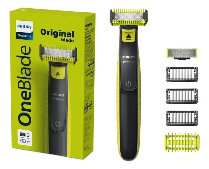 Barbeador e Aparador Elétrico Philips OneBlade para Rosto eamp;amp; Corpo Sem Fio e À Prova Deamp;#039;Água -